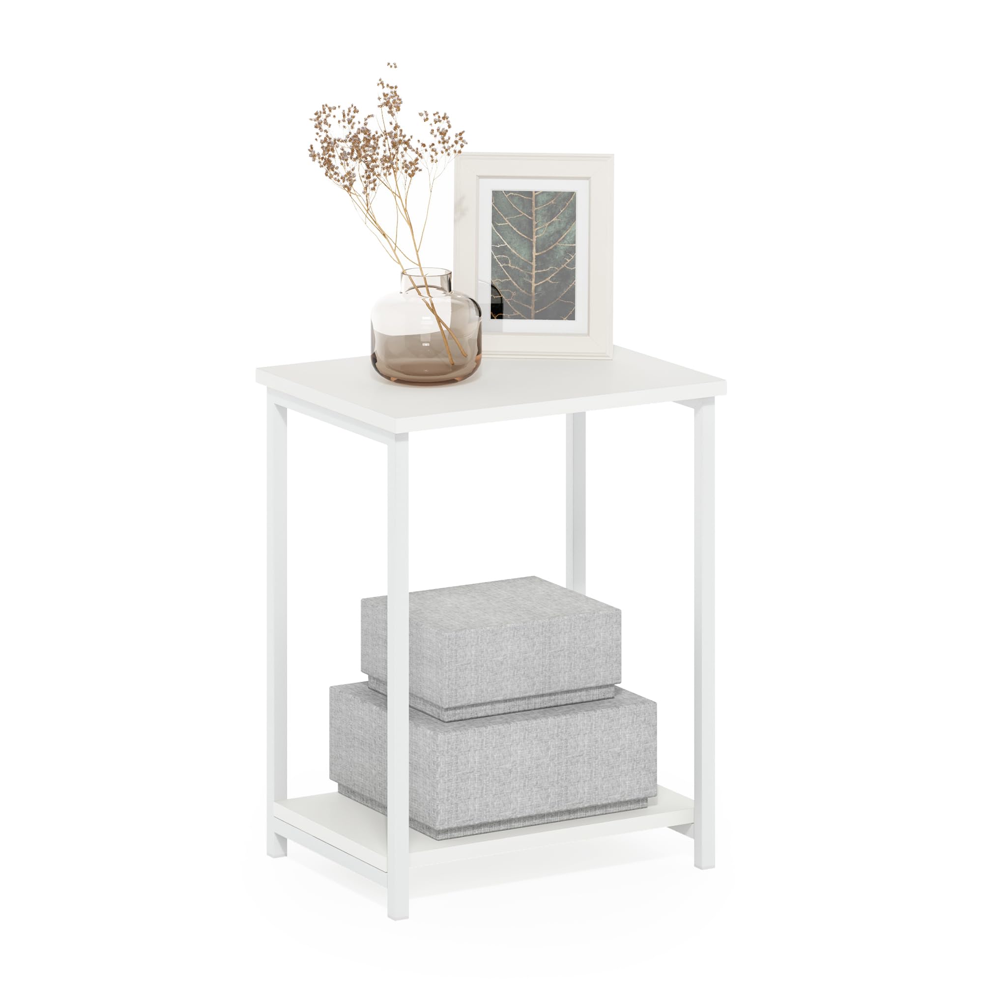 Furinno Simplistic Set of 2 End Table, Espresso/Black