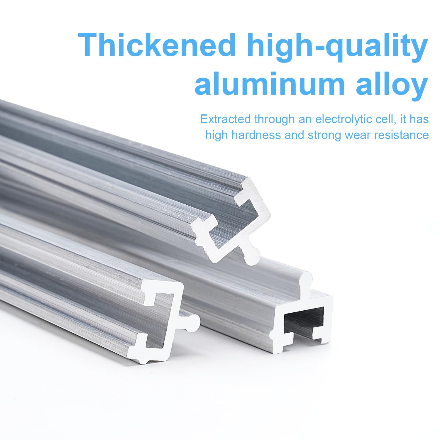 LCGAOYA Aluminium Sliding Screen Door Track, Sliding Door Bottom Track, Sliding Door Track Replacement, Screen Door Track Repair, Terrace Screen Door Guide- Silvery Aluminium Alloy 75 Inch