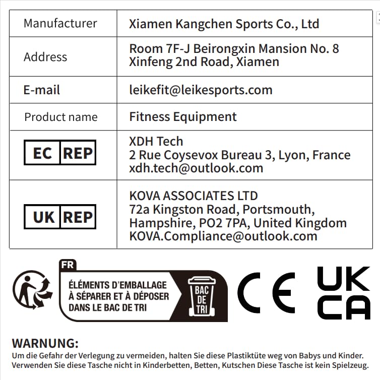 leikefitness Deluxe Multi-Function Deep Sissy Squat Bench Home Gym Workout Station Leg Exercise Machine (Black-8300)