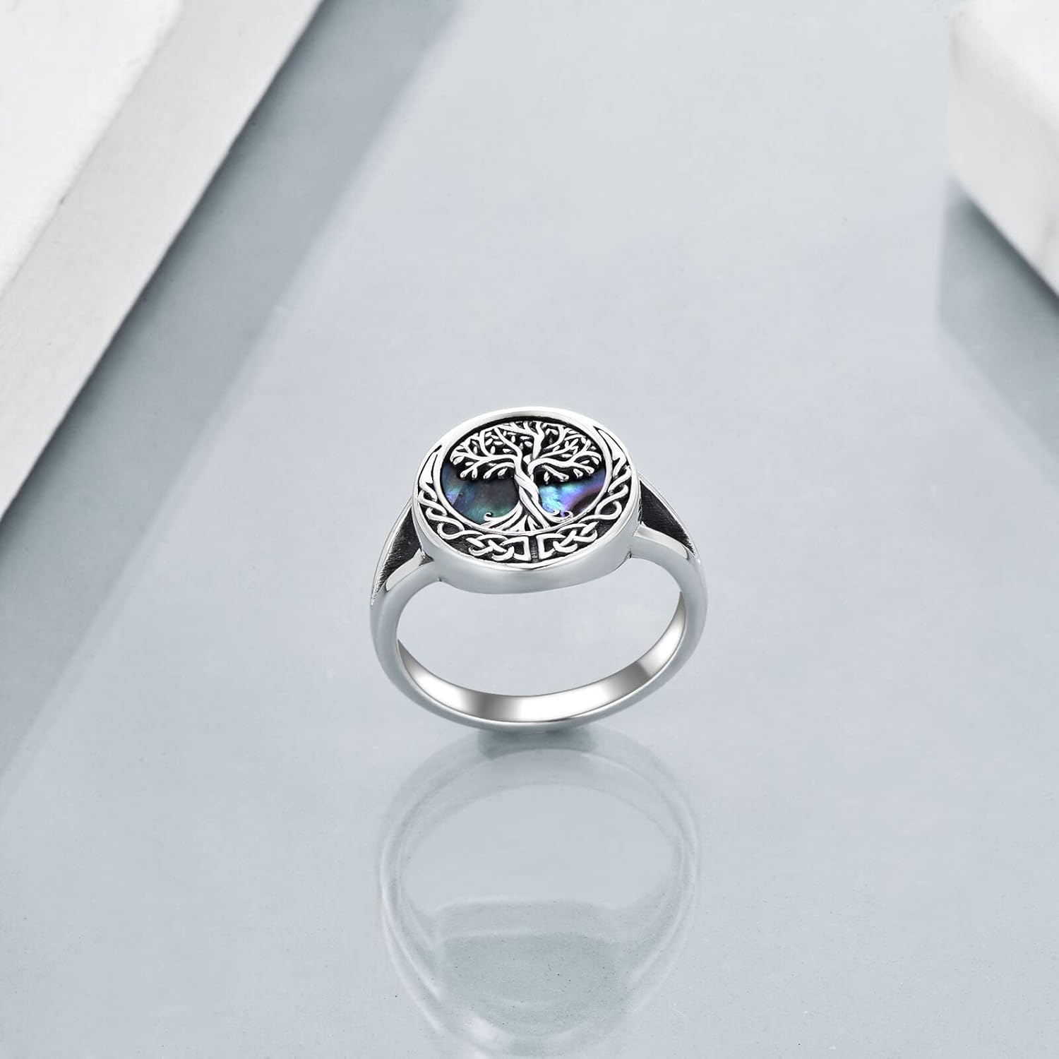 ONEFINITY Tree of Life Rings Sterling Silver Celtic Knot Tree of Life Rings Family Tree Jewelry Gifts for Women