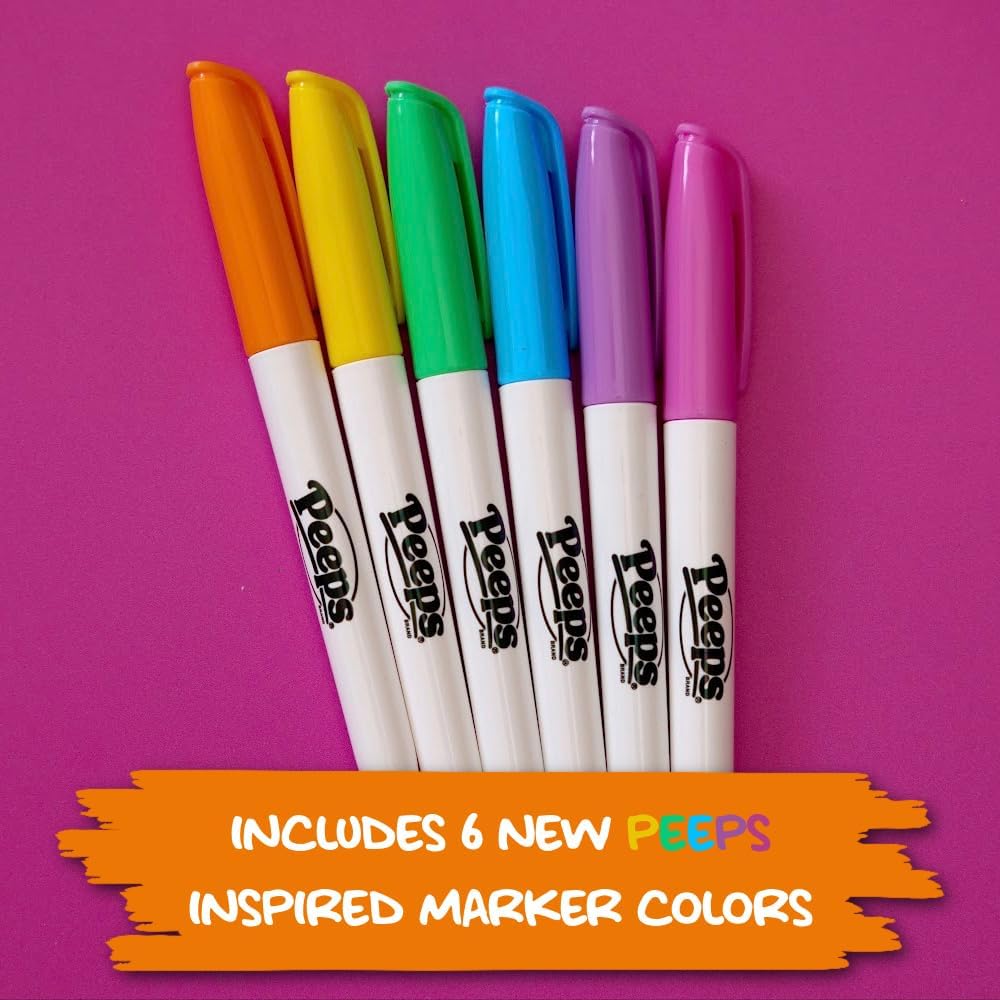 Eggmazing Egg Decorator - Peeps Bunny - Arts and Craft Set Includes 6 Colorful Quick Drying, Non-Toxic Markers (Blue), Ages 3 and Up