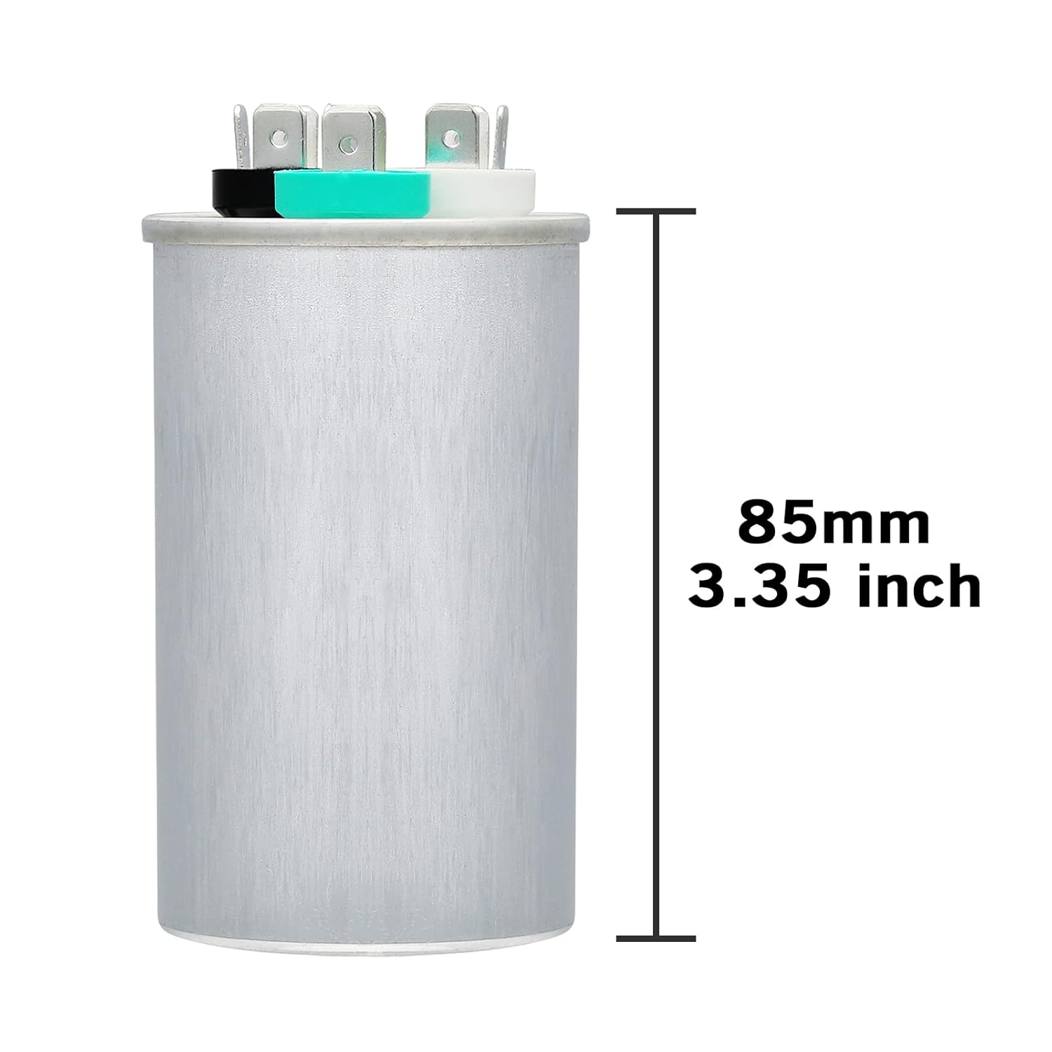 45/5 uF 45+5 MFD 370V or 440V Dual Run Start Round A/C Capacitor 45 5 uF 370 440 Volt VAC CBB65B Air Conditioner Capacitors for AC Unit Fan Motor Start or Heat Pump or Condenser Straight Cool