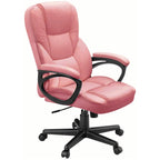Furmax Office Executive Chair High Back Adjustable Managerial Home Desk Chair, Swivel Computer PU Leather Chair with Lumbar Support (Black)
