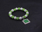 Sorority Paraphernalia Gift for Women Greek Sorority Bracelet Pink and Green Rhinestone Bracelet Sisterhood Jewelry