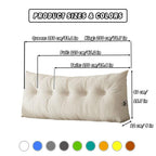 cnsmak Triangular Wedge Headboard Pillows Twin XL Dorm Headboard Pillow Long Backrest Positioning Support Reading Bolster Pillow with Side Pockets Wedge Pillow College Dorm Room Essentials