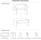Acrylic Coffee Table, Clear Rectangle Side Table Furniture, Modern Tea Table With Open Storage, End Table for Living Room, Office Reception and Bedroom