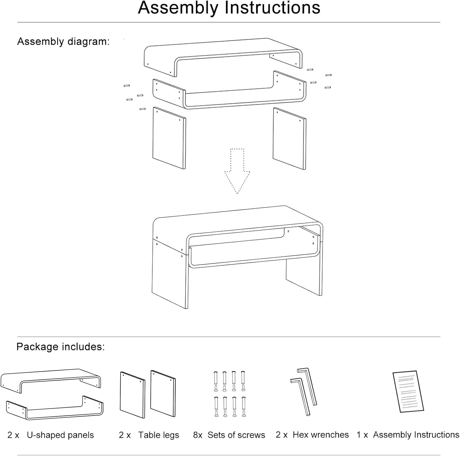 Acrylic Coffee Table, Clear Rectangle Side Table Furniture, Modern Tea Table With Open Storage, End Table for Living Room, Office Reception and Bedroom
