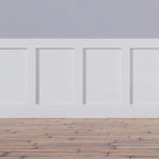 Ekena Millwork WPKP32X03CS Classic Shaker 8' Length PVC Wainscoting Kit, Heights up to 32" (12" - 15" Adjustable Wall Panels), White