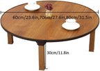 Round Folding Tea Coffee Table, Japanese-Style Low Table, Dining Table, Study Table, Small Desk, for Tatami Sitting On The Floor Bedroom Bay Window Tea Room (Size : 70x30cm)