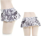 Lichma Mini Skirt,Women Sexy Cosplay Japanese Schoolgirls Anime Print Pleated Skirt Lingerie Sleepwear Nightwear