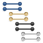 Ruifan 316L Stainless Steel Nipple Shield Barbell Ring Bar Body Piercing 14G