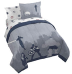 Jay Franco Minecraft Creeper Twin Comforter Set - 5 Piece Bedding Includes Sheet Set & Pillow Covers - Super Soft Gren & Gray Bedding