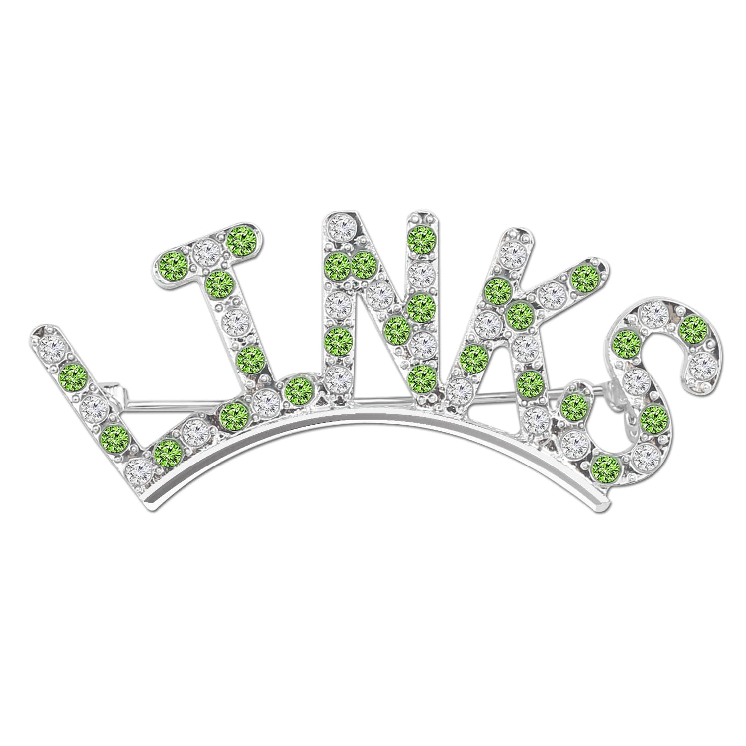 Greek Sorority Brooch Pin for Women Sister Sorority Gift Paraphernalia Jewelry Green Rhinestone Brooch Sisterhood Graduation Gift for Soror