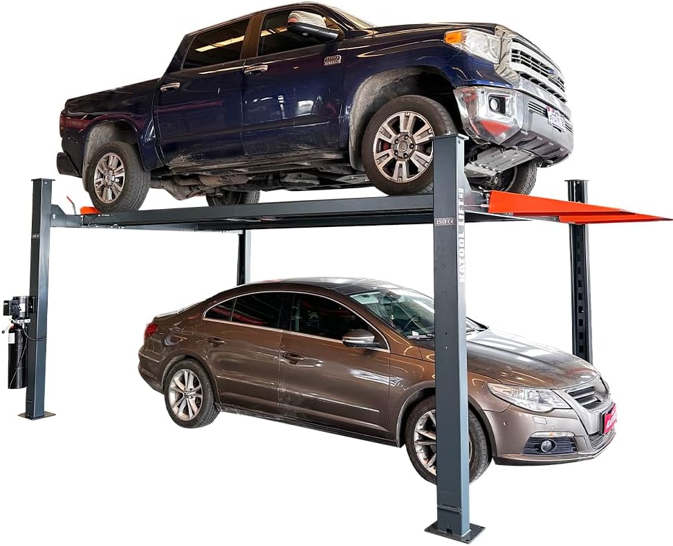 KATOOL 3.0HP 11000Lbs 4 Post Lift 4 Post Parking Service Storage Lift Lifting Height 84 Inch Extra Tall Extra Long Extra Wide 110v Four Post Parking Lift 4-Post Auto Lift Garage Lift Storage
