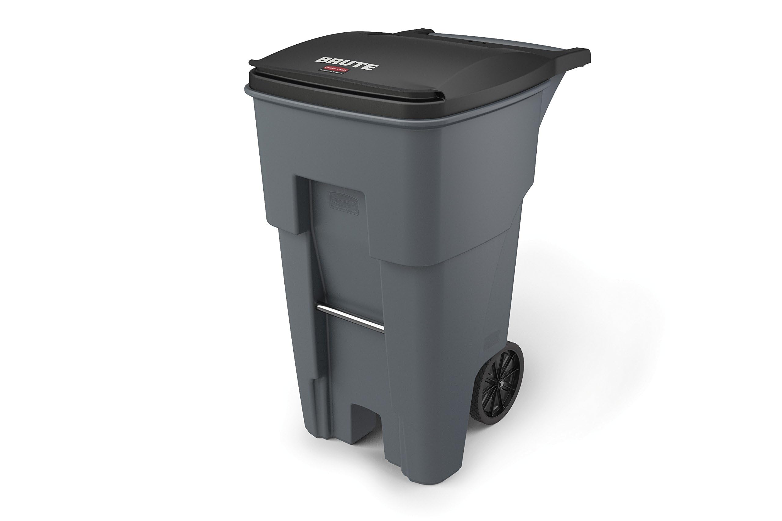 Rubbermaid Commercial Products BRUTE Rollout Heavy-Duty Wheeled Recycling Can/Bin, 50-Gallon, Blue Recycling, for Restaurants/Hospitals/Offices/Warehouses/Garage