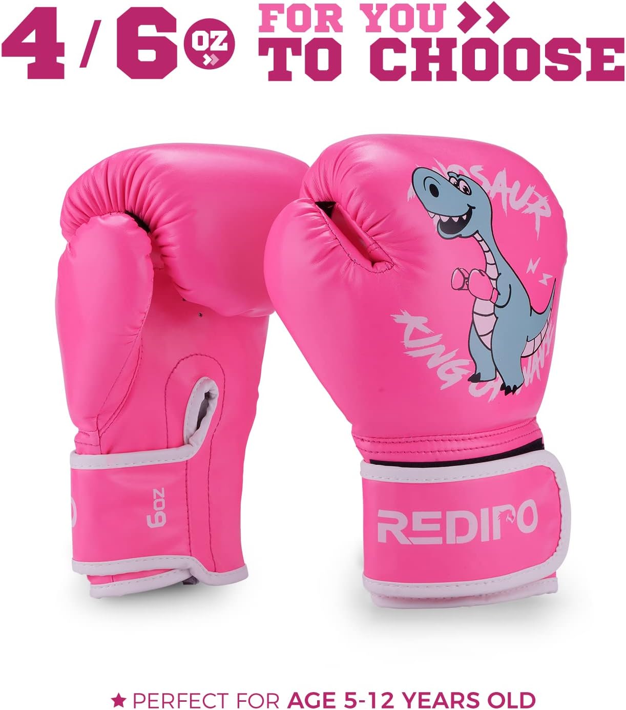 Kids Boxing Gloves for Boys and Girls, Youth Boxing Training Gloves for Kids 3-15, 4&6OZ Punching Bag Kickboxing Thai Mitts MMA Training Sparring Gloves