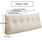 بالشتک گوه‌ای تِسیکا طوسی تیره برای تکیه‌گاه تخت، بالشتک بزرگ تکیه‌گاه، بالشتک گوه‌ای بزرگ، تکیه‌گاه نرم و حمایتی تخت، بالشتک‌های مطالعه برای نشستن در تخت با روکش قابل جدا شدن