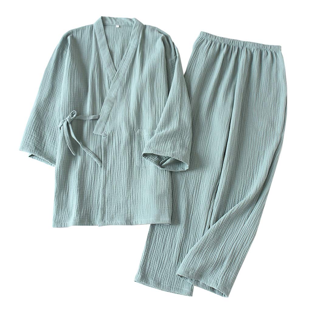 Shanghai Story Japanese Style Two-Piece Suit Cotton Bathrobe Pajamas Kimono Bathrobes Sleepwear for Women