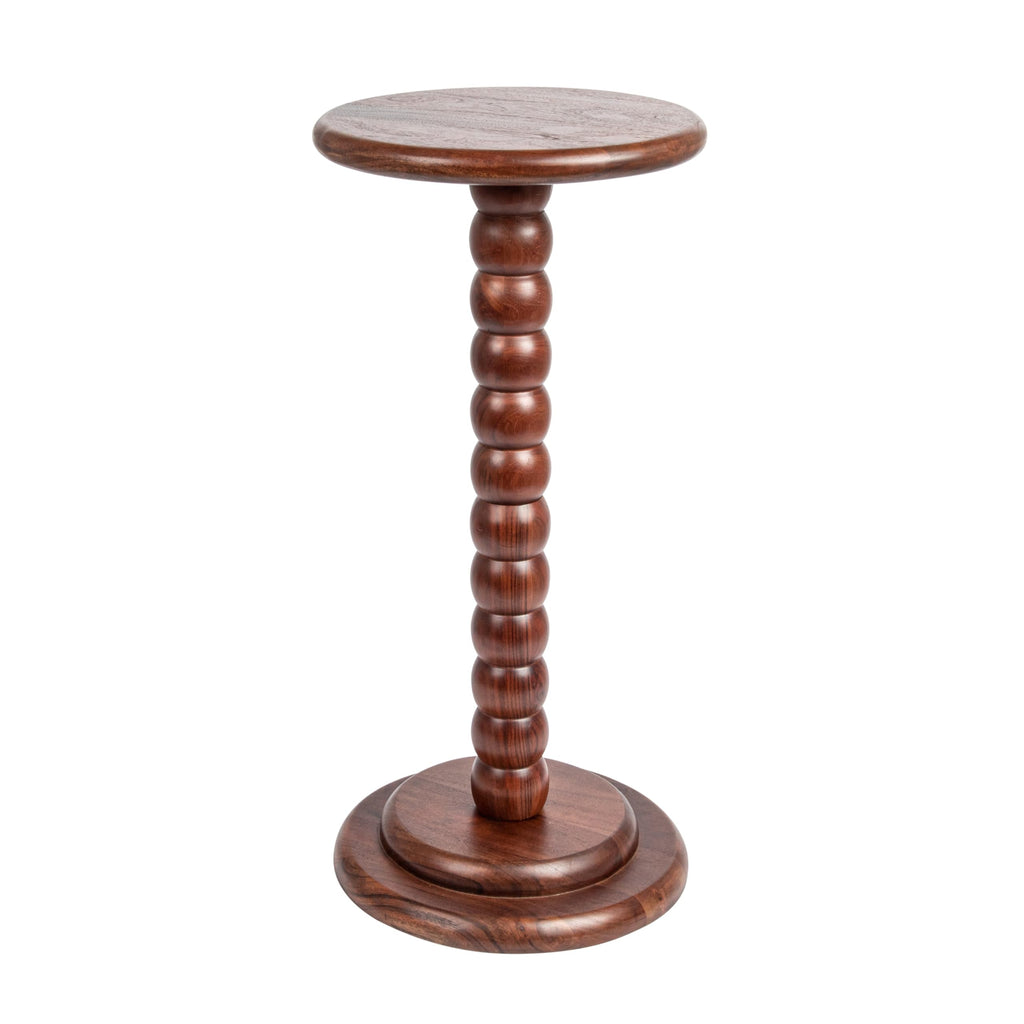 Creative Co-Op Stacked Pedestal Cocktail Side Table, Black