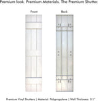 Pontiac Trail Board & Batten Vinyl Shutters (1 Pair) | 11"x63" (3-Board) - Dover White/Paintable | Exterior Window Shutters | Includes Mounting Hardware | Simple Installation | Made in USA