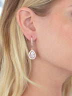 Mariell Cubic Zirconia Crystal Bridal Dangle Earrings, Drop Earrings with Euro Wire Tops, Wedding Earring for Women, Brides, Bridesmaids and Prom