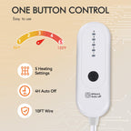 Coperta Elettrica Riscaldata Plaid con 5 Livelli di Riscaldamento e Spegnimento Automatico dopo 4 Ore, Plaid Riscaldato 50"x60" con Certificazione ETL e FCC per Casa e Ufficio, Lavabile in Lavatrice, Grigio Scuro