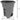 Toter 25564-R1209 Residential Heavy Duty Two Wheeled Trash Can, Blackstone, 64 Gallon