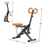 SogesPower Squat Machine for Home Gym, Squat Rowing Machine with Adjustable Resistance and Optional Full Motion, Squat Assist Trainer for Glutes & Legs Workout, Up to 330lbs, Orange
