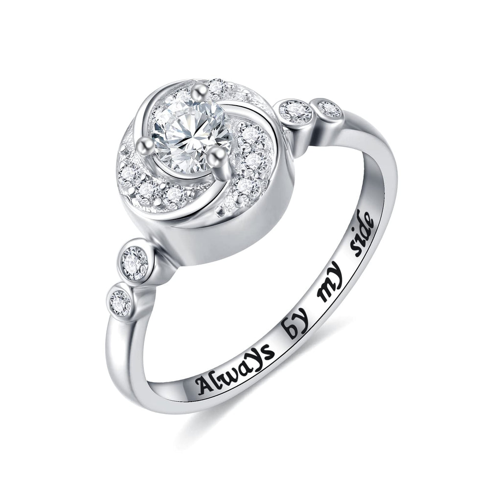 Urn Rings for Cremation Ashes Circle of Life 925 Sterling Silver Always by my side Keepsake Rings Memorial Jewelry for Women
