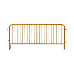 Angry Bull Barricades Metal Interlocking Steel Barricade (8.5 Ft. Heavy Duty, Bridge Feet, Grey Powder Coated, Set of 20)