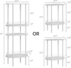 Small Round Side Table,Bedside Table with Storage,Morden Round Nightstand,Samll Side Table for Living Room,Bathroom,Bedroom, Nursery, Laundry, White