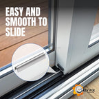 Easy Fix Hardware Snap On Repair Track Cover 1/4" inch for Sliding Patio Glass Doors | Sliding Door Repair Replacement Stainless Steel | Fix Sliding Glass Door Track Cover (6 Feet)