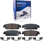 Detroit Axle - Brake Kit for Chevy GMC Silverado Sierra 1500 Tahoe Yukon XL Suburban Escalade ESV Drilled Disc Brake Rotors Ceramic Brakes Pads Replacement : 12.99" inch Front & 13.58" inch Rear Rotor