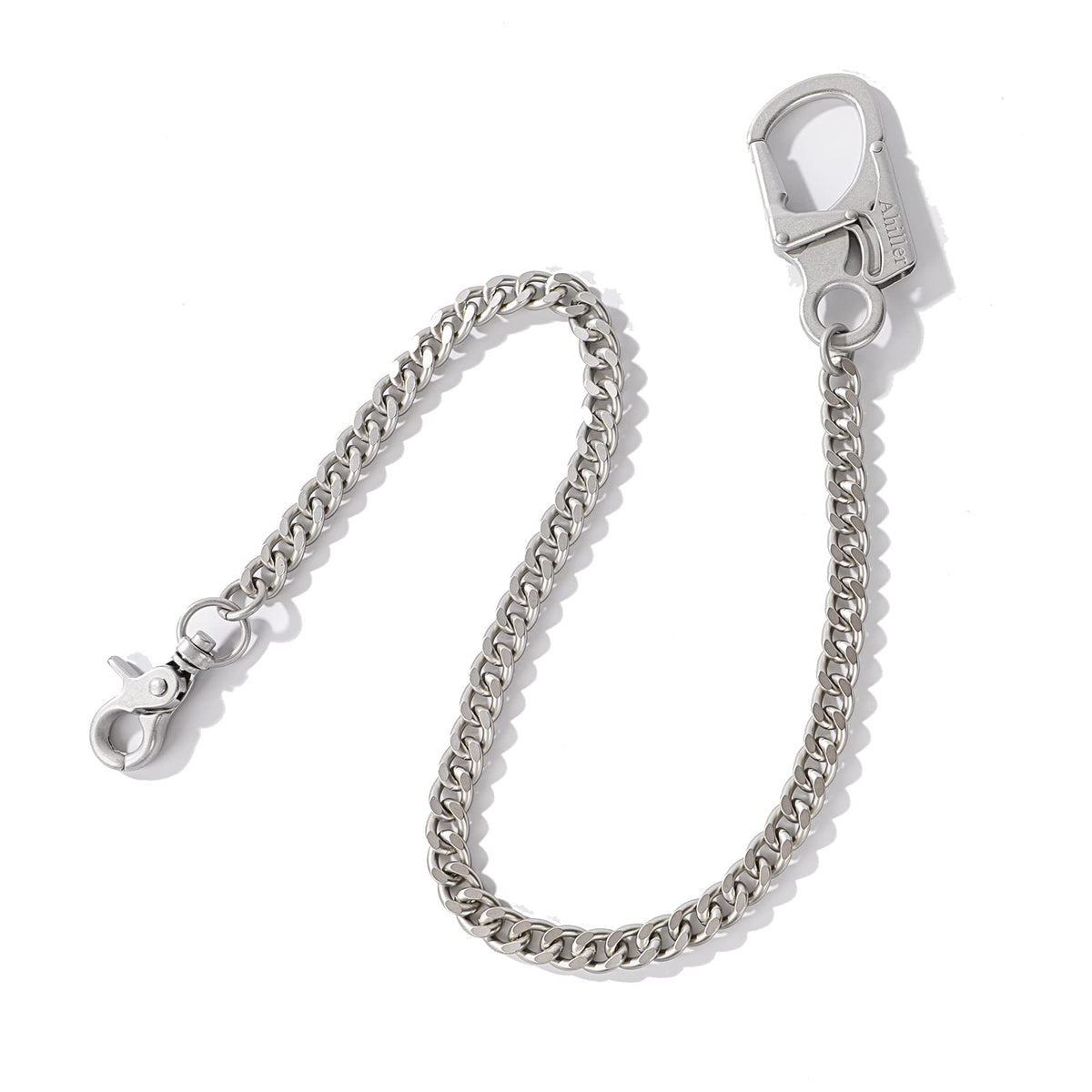 Ahiller Biker Wallet Chain, Heavy Duty Pocket Chain with Lockable Carabiner, Men Chains for Keys, Jeans, Pants, Purse and Handbag（QK-Silver-1PCS） - Grand Goldman
