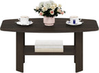 Furinno Simple Design Coffee Table, Dark Brown