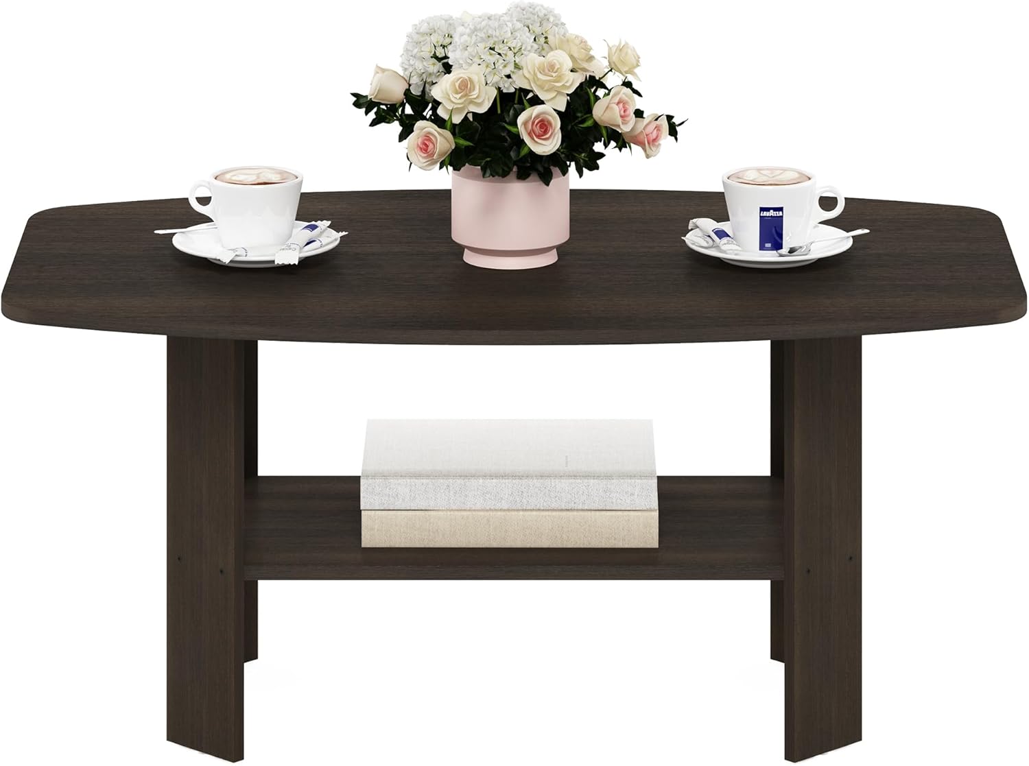Furinno Simple Design Coffee Table, Dark Brown