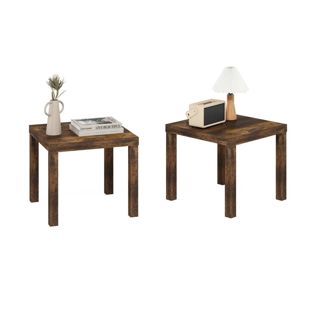 Furinno Classic Homey Square Parsons Side End Table, 1-Pack, Black