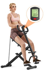 Machine à Squat Dskeuzeew avec Moniteur LCD, Équipement d'Exercice pour la Maison Machine à Squat et Rameur 330 Lbs avec Résistance Réglable Machine d'Entraînement à Domicile Entraîneur de Jambes et Fessiers pour Tout le Corps