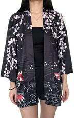 ZooBoo Women Japanese Kimono Cardigan - Harajuku Bathrobe Cardigan Sunscreen Clothes Pajamas Knitting Coat