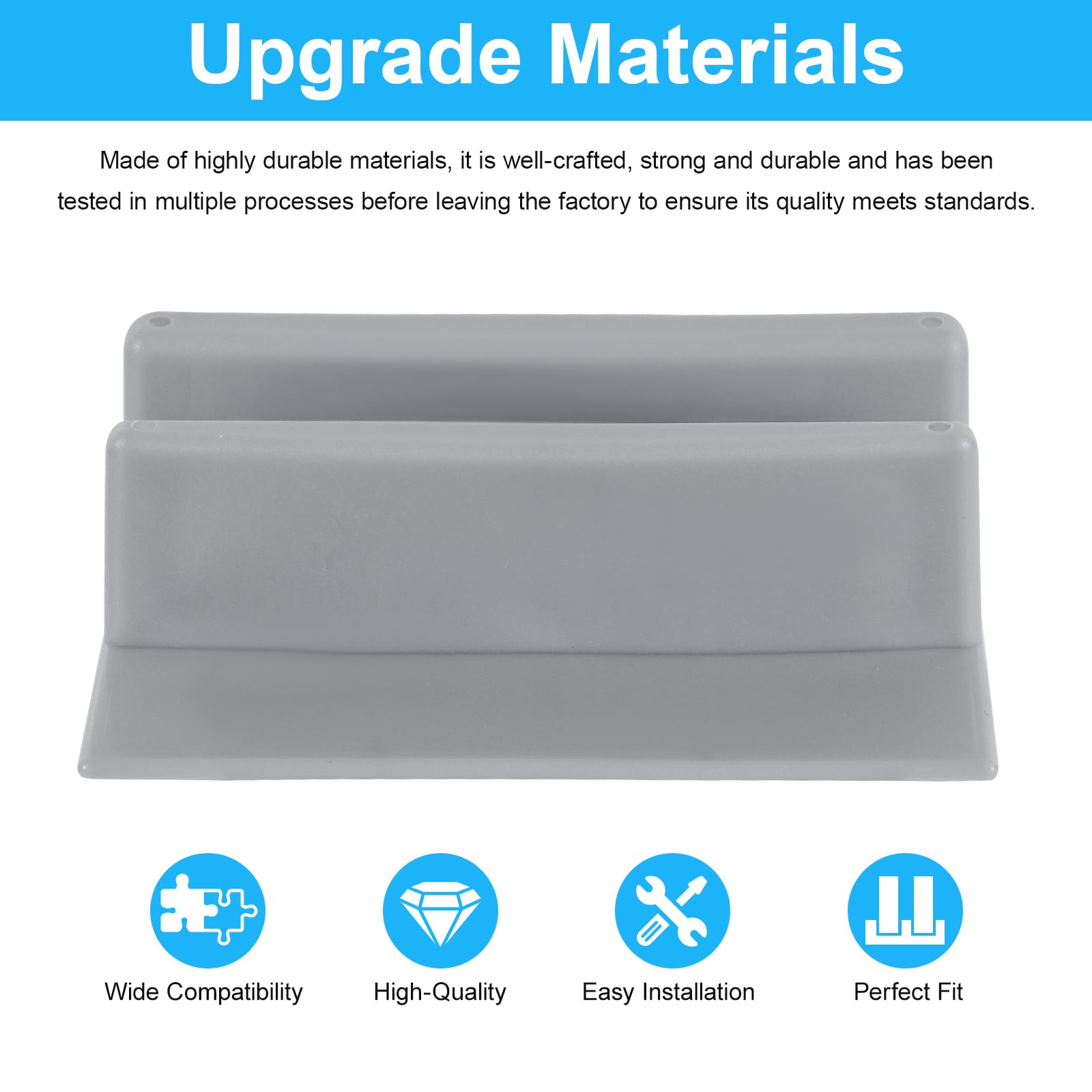 Guide inférieur coulissant pour porte de douche M6192, canal de 1/2 pouce, (gris 2 pièces)