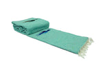 Open Road Goods Mint Green/Teal Thunderbird Heavyweight Yoga Blanket- Made for Yoga! Hand-Made Mexican Blanket (Acrylic Blend, XL)