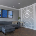 Ekena Millwork 39 "W x 23 3/8"H x 3/8"T Large Cameron Decorative Fretwork Wall Panels in Architectural Grade PVC