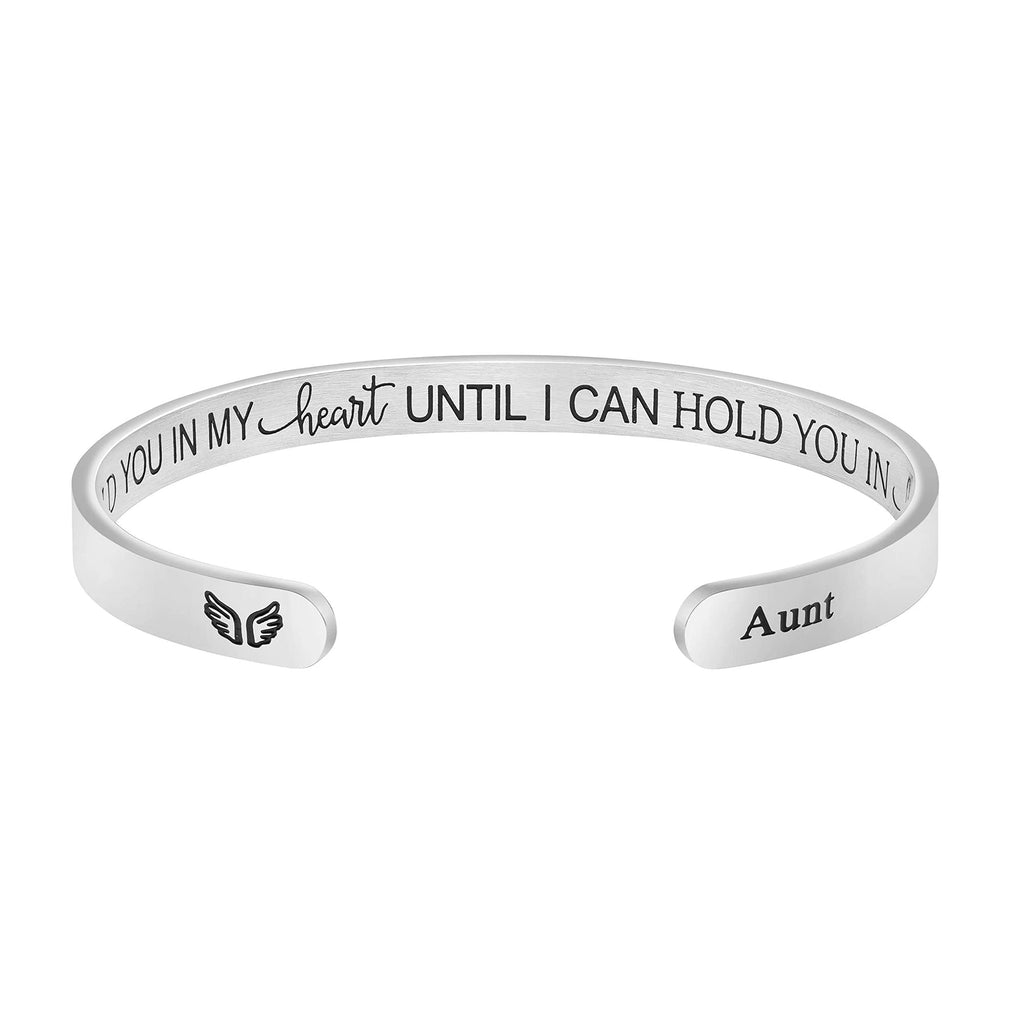 JoycuFF Memorial Gifts for Loss of Mom Dad in Memory of Jewelry Sympathy Bracelet Bereavement Cuff Secret Message Engraved Grief Gifts for Women