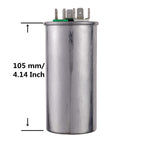 BOJACK 35+5uF 35 5 MFD ±6% 370V/440V CBB65 Dual Run Circular Start Capacitor for AC Motor Run or Fan Start or Condenser Straight