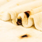 Vessia Burritos Tortilla Blanket Throw Size(Beige,71 inches), Giant Realistic Funny Food Throw for Adults and Kids, 300 GSM Double Sided Soft Novelty Round Taco Blanket