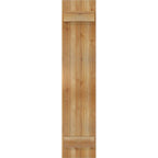 Ekena Millwork RBJ06S11X050RWR TimberCraft Zwei 5 3/8" Bretter Verbundene Board-n-Batten, Rustikale Holzläden (pro Paar), 10 3/4"B x 50"H, Grob gesägte Western Red Cedar