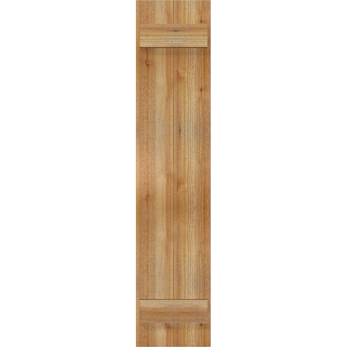 Ekena Millwork RBJ06S11X050RWR TimberCraft Zwei 5 3/8" Bretter Verbundene Board-n-Batten, Rustikale Holzläden (pro Paar), 10 3/4"B x 50"H, Grob gesägte Western Red Cedar