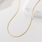 PPRLIFE 14K guldhalskæde til kvinder guld kæde til mænd 1 mm bred tynd boxkæde tynd halskæde til kvinder kæder minimalistisk klassisk hip-hop halskæder ikke misfarvende 16-26in (18in)