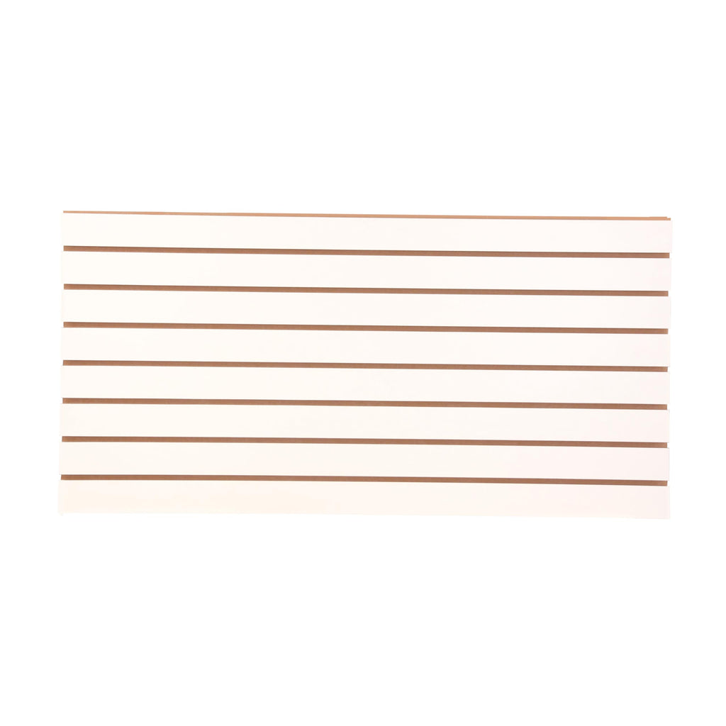 SSWBasics 4ft x 2ft Horizontal White Slatwall Panels Easy Organizer (24"H x 48"L) - Pack of 2 - Streamline Your Space with Effortless Retail Displays, Garage Wall Solutions, and Craft Storage