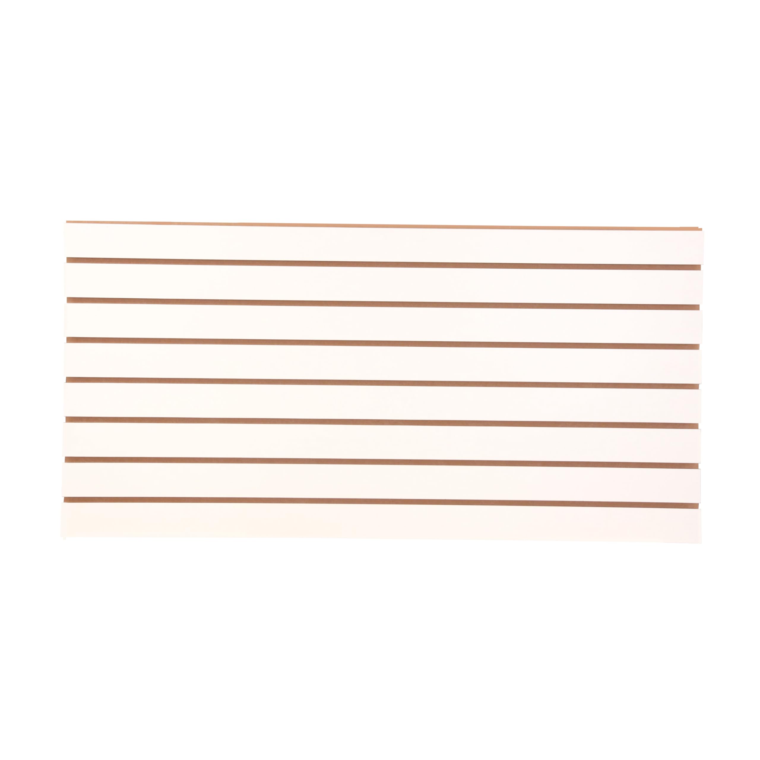 SSWBasics 4ft x 2ft Horizontal White Slatwall Panels Easy Organizer (24"H x 48"L) - Pack of 2 - Streamline Your Space with Effortless Retail Displays, Garage Wall Solutions, and Craft Storage